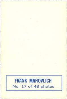 1970-71 O-Pee-Chee - Deckle Edge Photos #17 Frank Mahovlich Back