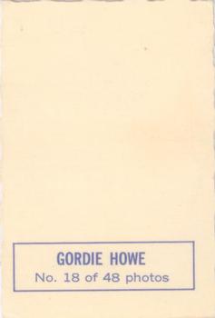 1970-71 O-Pee-Chee - Deckle Edge Photos #18 Gordie Howe Back