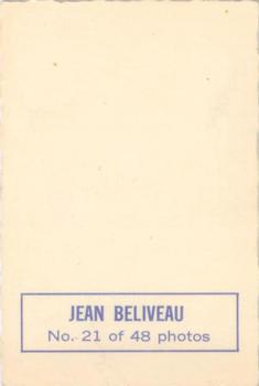 1970-71 O-Pee-Chee - Deckle Edge Photos #21 Jean Beliveau Back