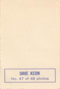 1970-71 O-Pee-Chee - Deckle Edge Photos #47 Dave Keon Back
