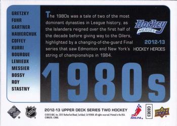 2013-14 Upper Deck - Hockey Heroes: 1980s #NNO Header Card Back