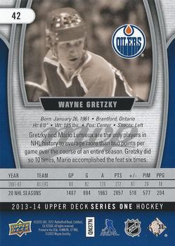 2013-14 Upper Deck - 2013-14 Upper Deck MVP #42 Wayne Gretzky Back