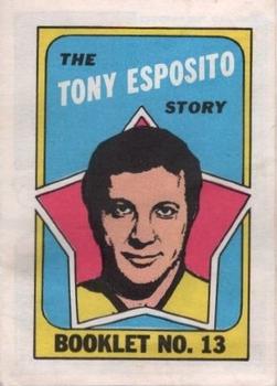 1971-72 O-Pee-Chee - Booklets #13 Tony Esposito Front