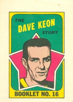1971-72 O-Pee-Chee - Booklets #16 Dave Keon Front