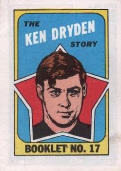 1971-72 O-Pee-Chee - Booklets #17 Ken Dryden Front