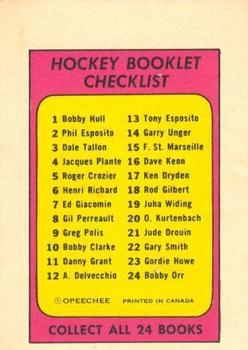 1971-72 O-Pee-Chee - Booklets #23 Gordie Howe Back