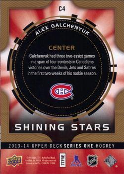 2013-14 Upper Deck - Shining Stars Centers #C4 Alex Galchenyuk Back