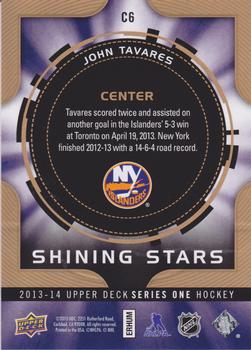 2013-14 Upper Deck - Shining Stars Centers #C6 John Tavares Back