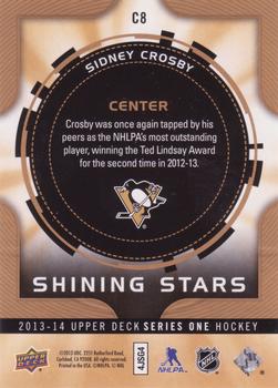 2013-14 Upper Deck - Shining Stars Centers #C8 Sidney Crosby Back