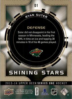 2013-14 Upper Deck - Shining Stars Defensemen #D1 Ryan Suter Back