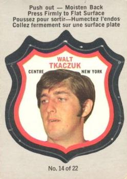 1972-73 O-Pee-Chee - Player Crests #14 Walt Tkaczuk Front
