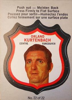 1972-73 O-Pee-Chee - Player Crests #22 Orland Kurtenbach Front