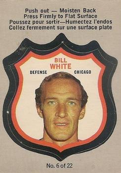 1972-73 O-Pee-Chee - Player Crests #6 Bill White Front