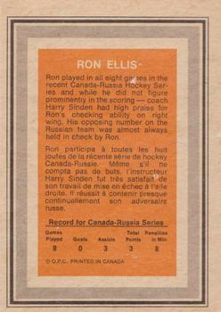 1972-73 O-Pee-Chee - Team Canada #NNO Ron Ellis Back