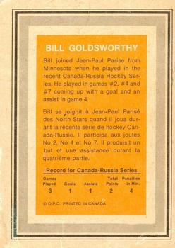 1972-73 O-Pee-Chee - Team Canada #NNO Bill Goldsworthy Back