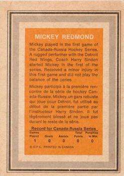 1972-73 O-Pee-Chee - Team Canada #NNO Mickey Redmond Back