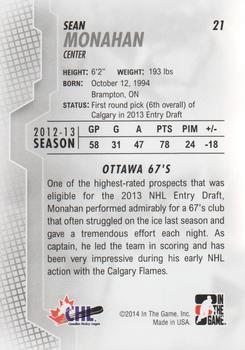 2013-14 In The Game Heroes and Prospects #21 Sean Monahan Back