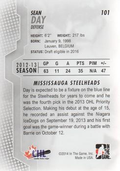 2013-14 In The Game Heroes and Prospects #101 Sean Day Back