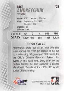 2013-14 In The Game Heroes and Prospects #128 Dave Andreychuk Back