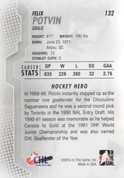 2013-14 In The Game Heroes and Prospects #132 Felix Potvin Back