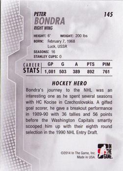 2013-14 In The Game Heroes and Prospects #145 Peter Bondra Back