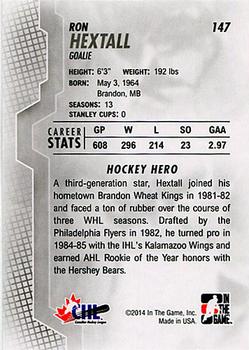 2013-14 In The Game Heroes and Prospects #147 Ron Hextall Back