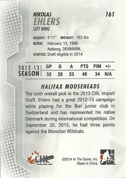 2013-14 In The Game Heroes and Prospects #161 Nikolaj Ehlers Back