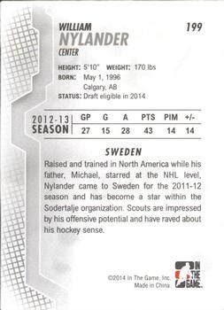 2013-14 In The Game Heroes and Prospects #199 William Nylander Back