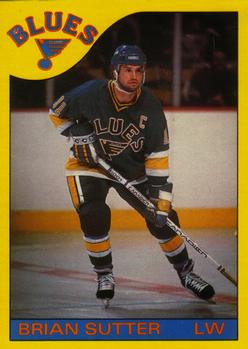 1985-86 O-Pee-Chee - Box Bottoms #N Brian Sutter Front