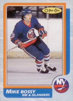 1986-87 O-Pee-Chee - Box Bottoms #B Mike Bossy Front