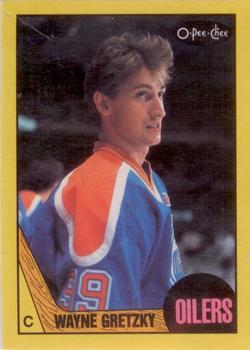 1987-88 O-Pee-Chee - Wax Box Bottom Panels Singles #A Wayne Gretzky Front