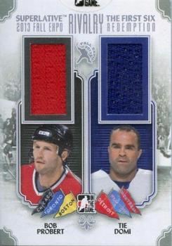 2013-14 In The Game Superlative The First Six - Rivalry Duals Toronto Fall Expo Silver #SR-35 Bob Probert / Tie Domi Front