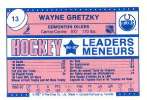 1987-88 O-Pee-Chee Minis #13 Wayne Gretzky Back