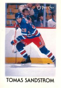 1987-88 O-Pee-Chee Minis #38 Tomas Sandstrom Front