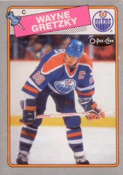 1988-89 O-Pee-Chee - Box Bottoms #B Wayne Gretzky Front