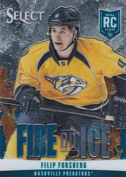 2013-14 Panini Select - Fire on Ice Rookies Blue #FR-25 Filip Forsberg Front