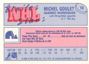 1988-89 O-Pee-Chee Minis #10 Michel Goulet Back