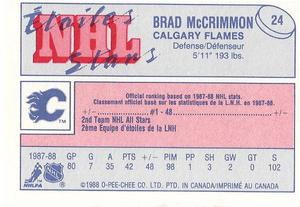 1988-89 O-Pee-Chee Minis #24 Brad McCrimmon Back