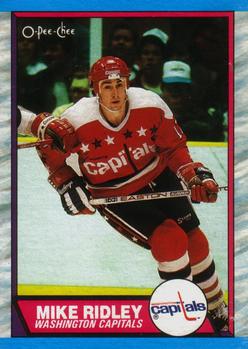 1989-90 O-Pee-Chee - Box Bottoms #B Mike Ridley Front