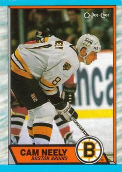 1989-90 O-Pee-Chee - Box Bottoms #K Cam Neely Front