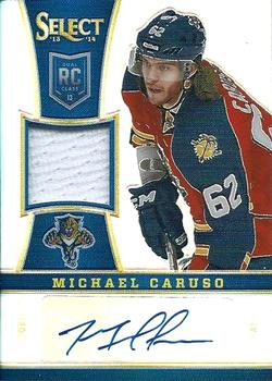 2013-14 Panini Select - Rookie Jersey Prizms Autographs #221 Michael Caruso Front
