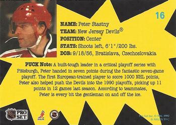 1991-92 Pro Set PUCK #16 Peter Stastny Back