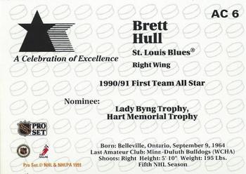 1991-92 Pro Set - NHL Awards Special #AC6 Brett Hull Back