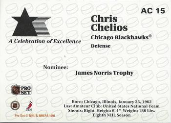 1991-92 Pro Set - NHL Awards Special #AC15 Chris Chelios Back