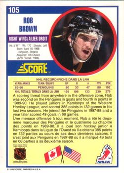1990-91 Score Canadian #105 Rob Brown Back