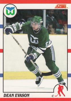 1990-91 Score Canadian #259 Dean Evason Front
