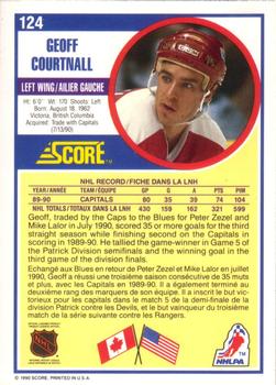 1990-91 Score Canadian #124 Geoff Courtnall Back