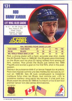 1990-91 Score Canadian #131 Rod Brind'Amour Back