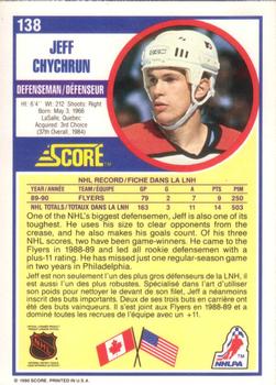 1990-91 Score Canadian #138 Jeff Chychrun Back