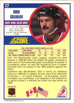 1990-91 Score Canadian #17 Dirk Graham Back